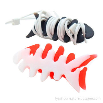 Silicone cable holder, made of soft silicone, make your cable tidy, different shape, OEM welcomed